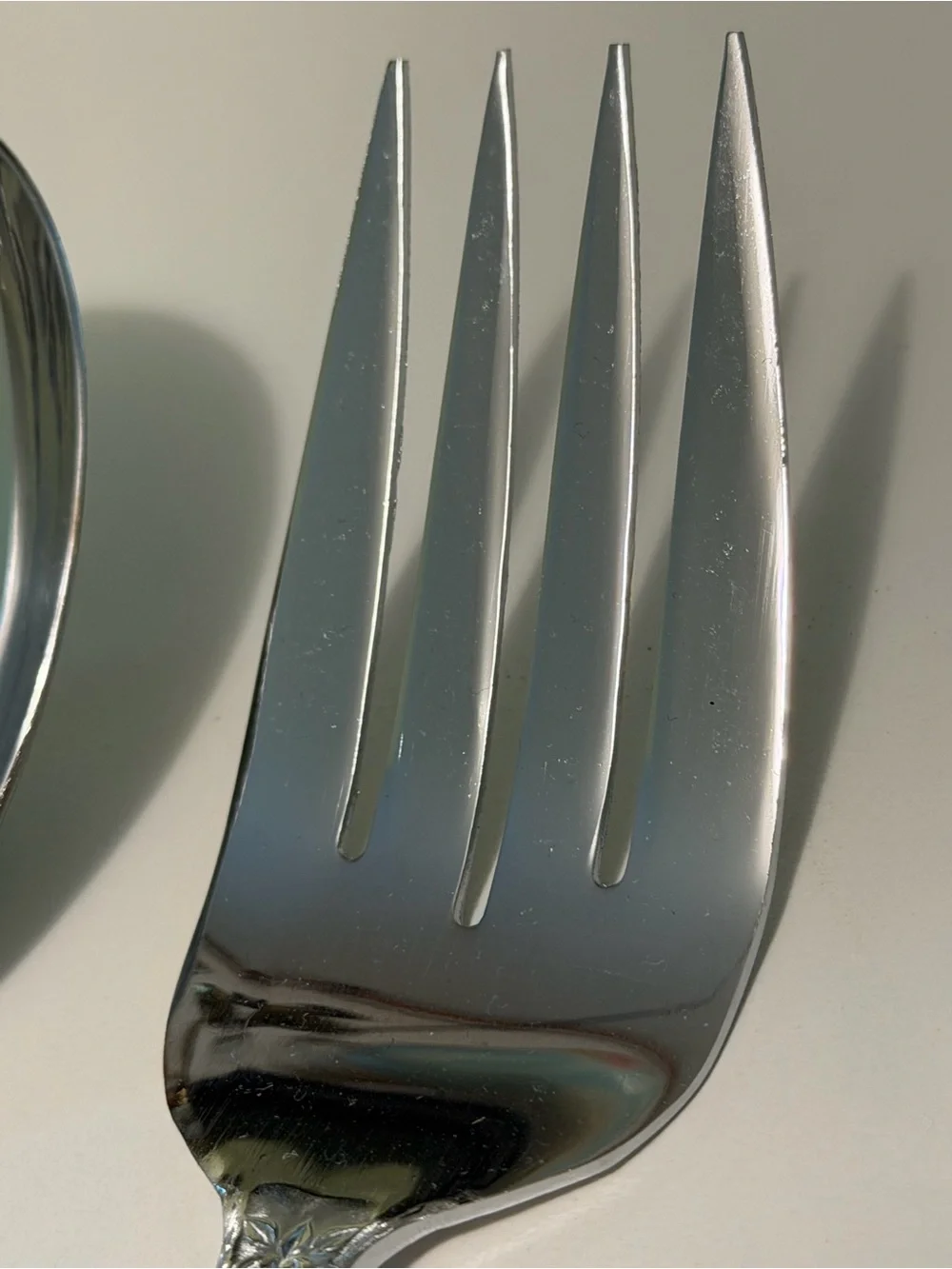Vtg Wm. Rogers & Son 2-Pc Hostess Serving Set Lg Fork & Spoon